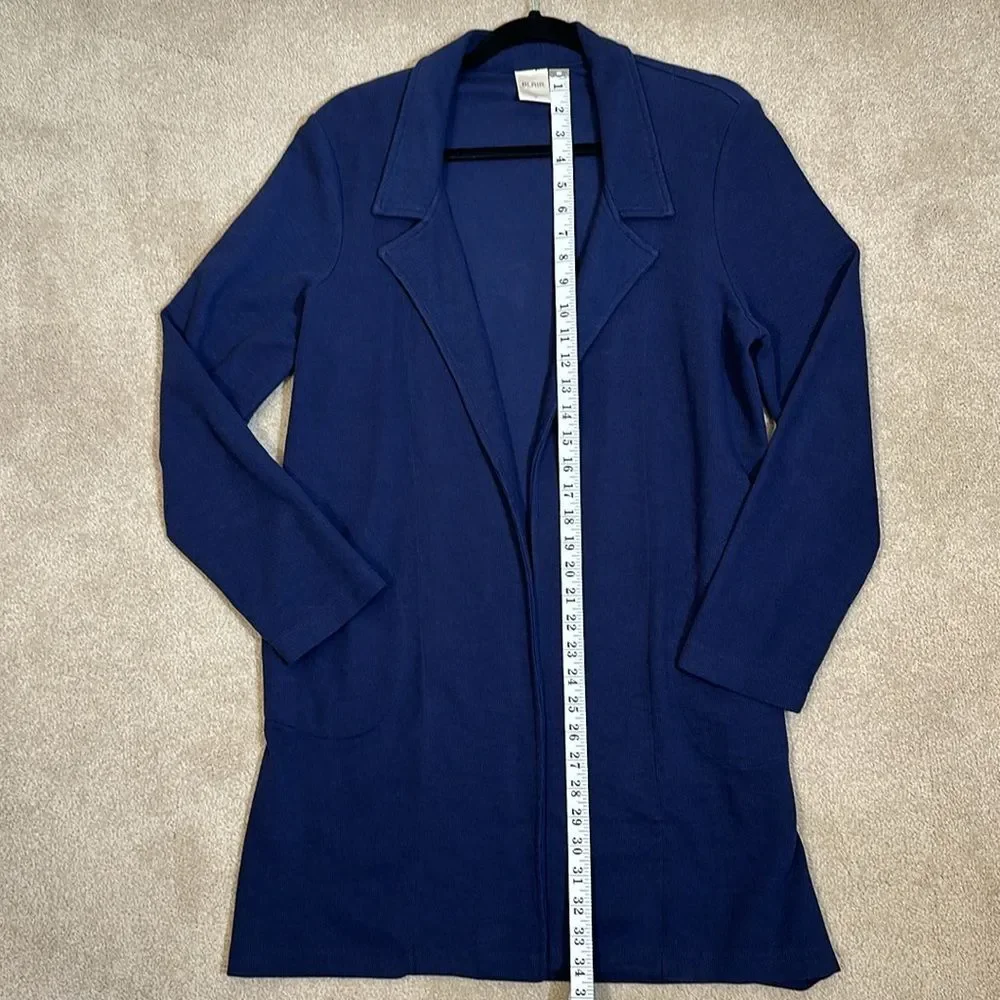 Blair Navy Blue Open Face Cardigan Women Size Medium
